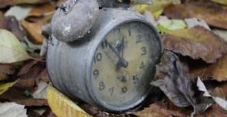Clock with cobwebs