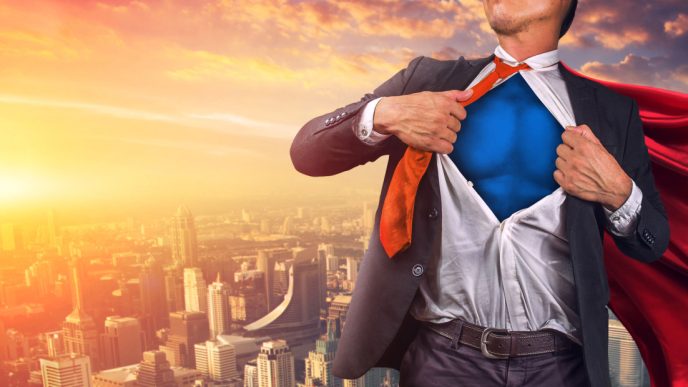 Man becomes super hero