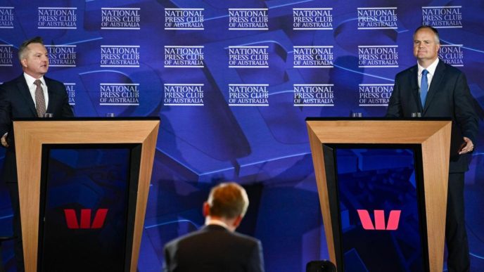 Energy debate: Minister Chris Bowen and shadow