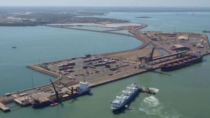 Port of Darwin: Anthony Albanese and Peter Dutton