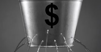 Leaking dollar bucket