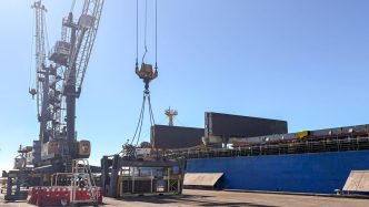 Gold Valley iron ore exporting from Bunbury port