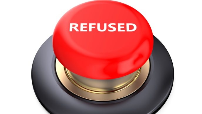 Red refused button