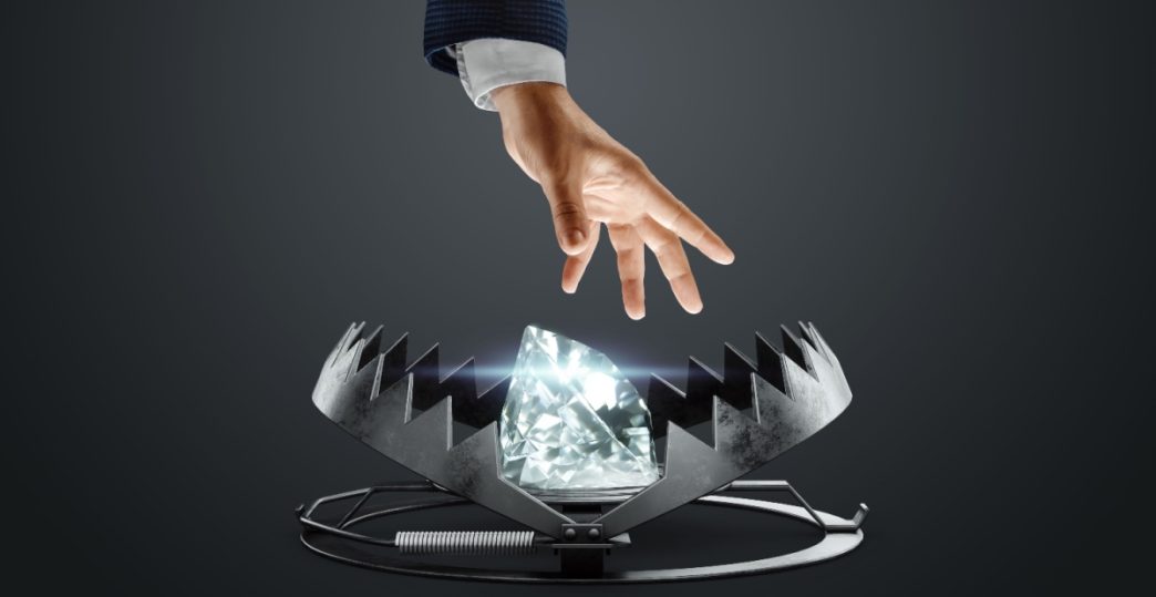 Hand in bear trap