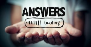 Hands holding answers loading