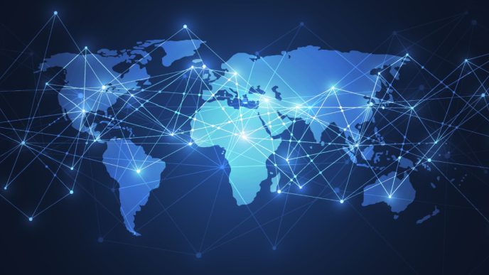 Map of the globe