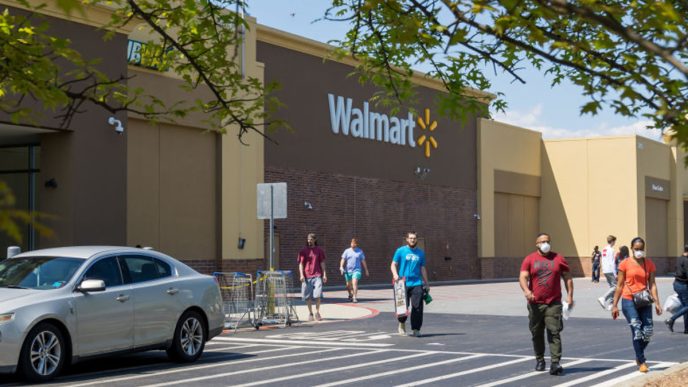 Walmart is selling an over-the-door shoe organizer